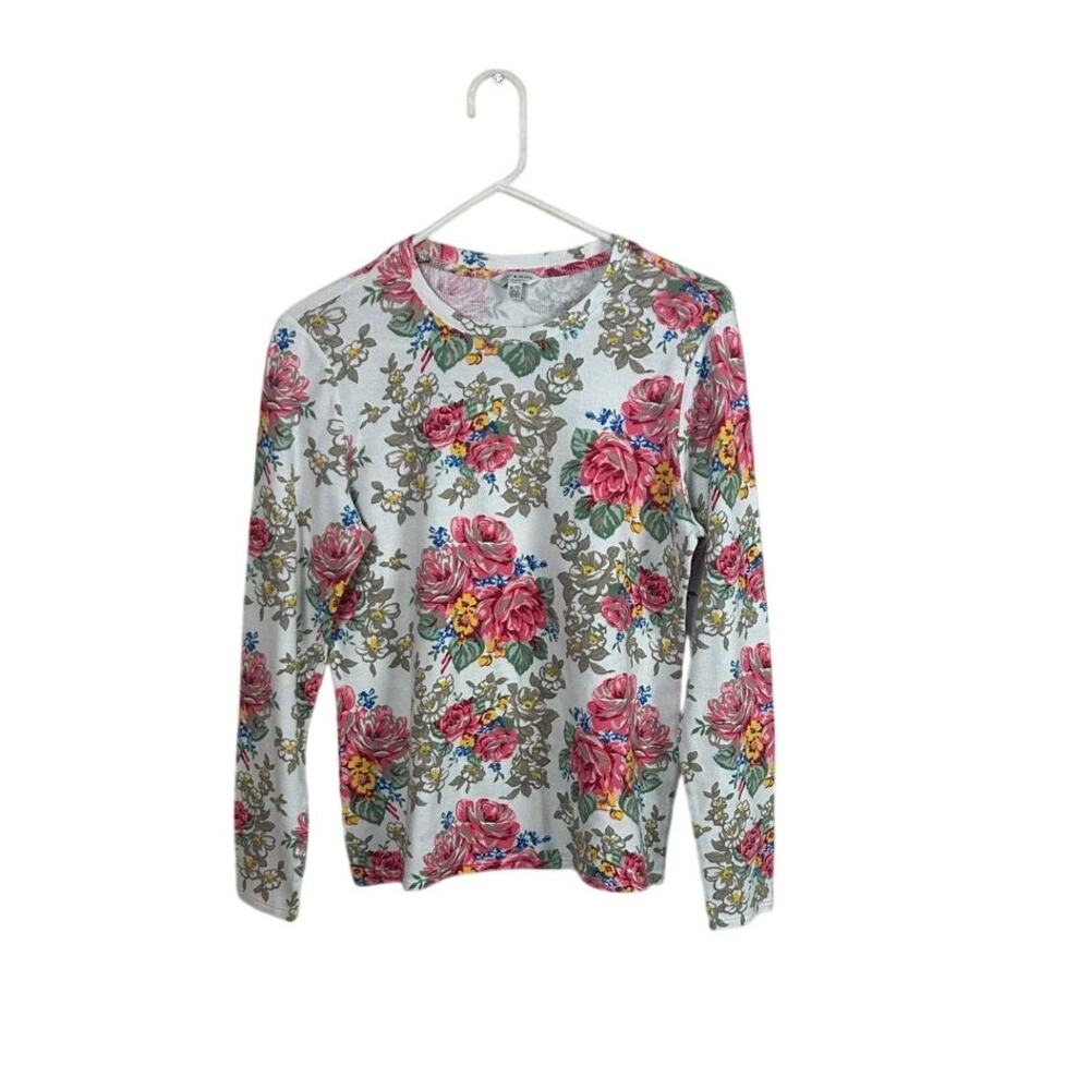 Lucky Brand Floral Henley Thermal Top size XL